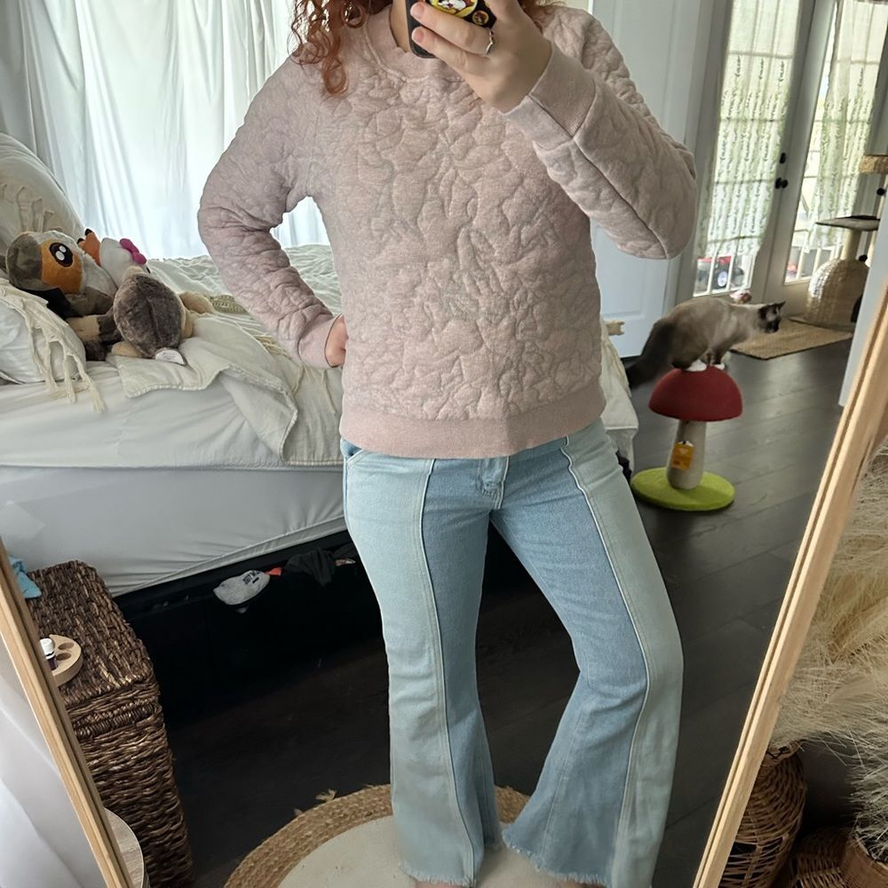 Prana Women’s Medium Pink Carin Quilted Sweatshirt